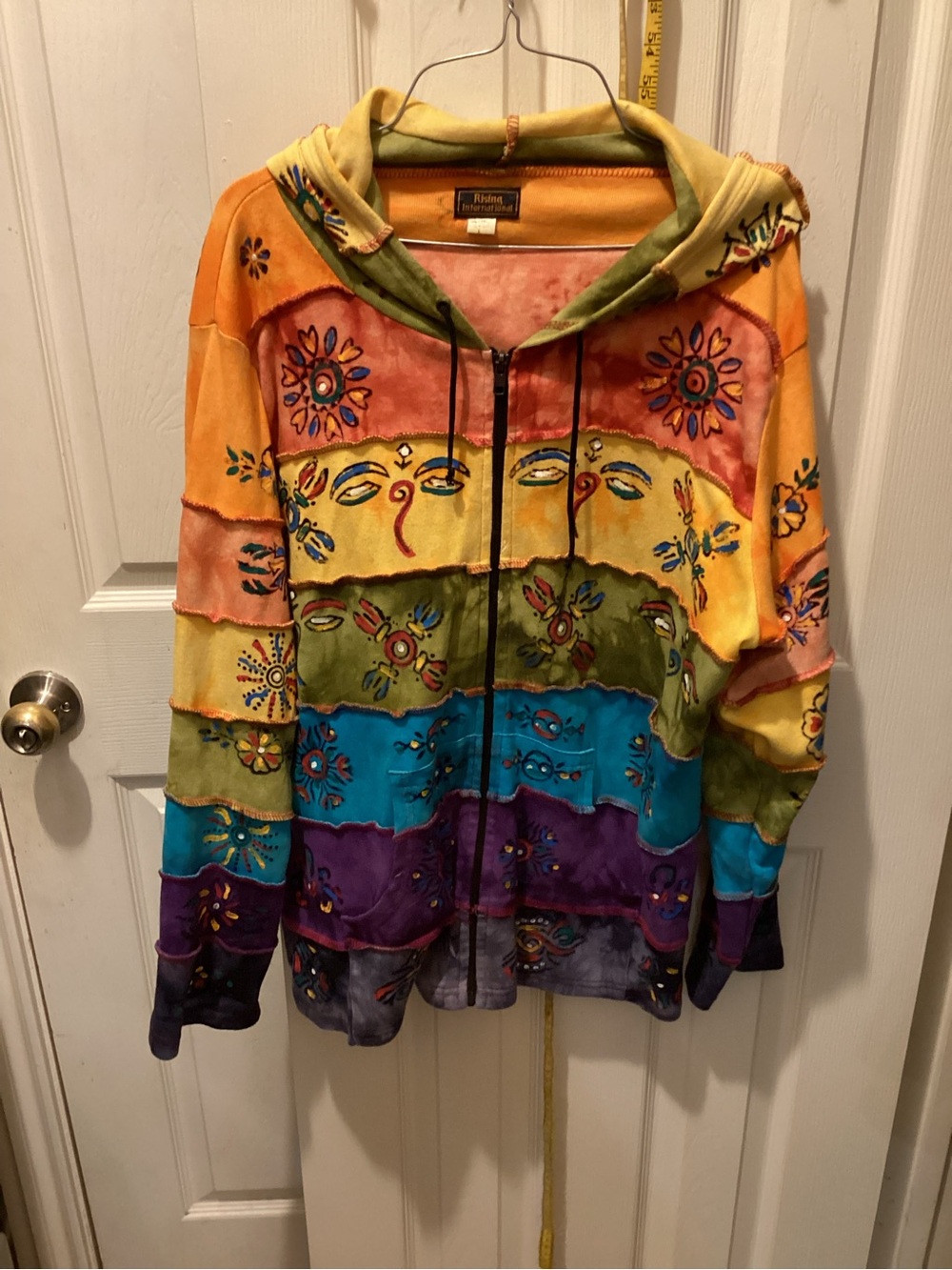 Rising International Orange and Olive Tie-Dye Hoodie